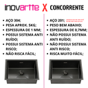 Ver imagem 2 de Cuba Preta 54x44 Cm Aço Inox 304 Cozinha Área Gourmet com Válvula Inovartte Icb09