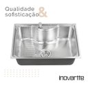 Ver imagem 3 de Cuba em Aço Inox 304 com Válvula, Dosador Detergente e Cesto Cozinha Área Gourmet Inovartte Icb03