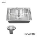 Ver imagem 4 de Cuba em Aço Inox 304 com Válvula, Dosador Detergente e Cesto Cozinha Área Gourmet Inovartte Icb03