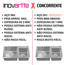 Ver imagem 2 de Cuba Dupla Aço Inox 304 Cozinha Área Gourmet com Válvula e Dispenser Inovartte Icb10
