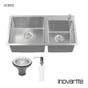 Ver imagem 4 de Cuba Dupla Aço Inox 304 Cozinha Área Gourmet com Válvula e Dispenser Inovartte Icb10
