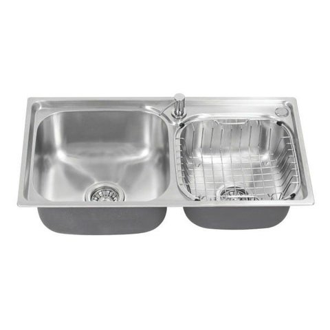 Cuba em Aço Inox 304 com Válvula, Dispenser e Cesto Cozinha Área Gourmet Inovartte Icb06