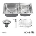 Ver imagem 4 de Cuba em Aço Inox 304 com Válvula, Dispenser e Cesto Cozinha Área Gourmet Inovartte Icb06