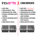 Ver imagem 2 de Cuba Dupla Cromada Cozinha Gourmet Moderna em Aço Inox 304 com Válvula Inovartte Icb01