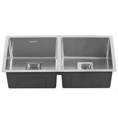 Cuba Dupla Cromada Cozinha Gourmet Moderna em Aço Inox 304 com Válvula Inovartte Icb01