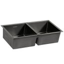 Ver imagem 3 de Cuba Dupla Preta Aço Inox 304 Cozinha Área Gourmet Moderna com Válvula Inovartte Icb08