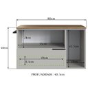 Ver imagem 3 de Gabinete para Banheiro 02 Portas 01 Gaveta 80cm Mel Arenas Proddy