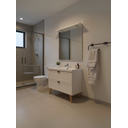 Ver imagem 1 de Gabinete para Banheiro com Cuba e Espelheira 80cm Mdf Branco Milano - On Móveis