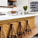 Ver imagem 1 de Papel de Parede Tijolo Rustico Laranja - 0,47 x 2,60M