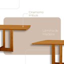 Ver imagem 6 de Mesa Patros Tampo 120cm Laminado Barril com 4 Cadeiras Eva Moderna Mobília