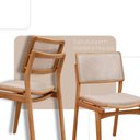 Ver imagem 5 de Mesa Patros Tampo 120cm Laminado Barril com 4 Cadeiras Eva Moderna Mobília