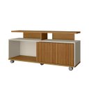 Ver imagem 1 de Rack Domus para TV com Prateleira Ripado Cinamomo Off White