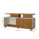Ver imagem 2 de Rack Domus para TV com Prateleira Ripado Cinamomo Off White