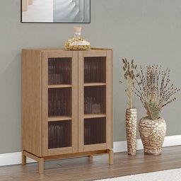 Cristaleira 2 Portas 115cm 100% Madeira Maciça Barcelona - 2