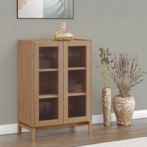 Cristaleira 2 Portas 115cm 100% Madeira Maciça Barcelona