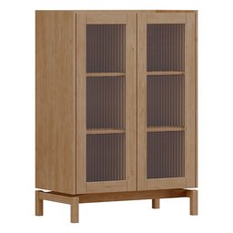 Cristaleira 2 Portas 115cm 100% Madeira Maciça Barcelona - 3