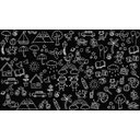 Ver imagem 2 de Adesivo Lousa Infantil Desenhos Divertidos 0,58x1,00m + Giz Brinde - 0,58 x 1,00m