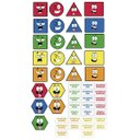 Ver imagem 2 de Adesivo Destacável Educativo Formas Geométricas e Cores - Cartela com 50 unidades