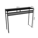 Ver imagem 3 de Aparador de Vidro Estilo Industrial para Sala de Estar Nilo - Preto