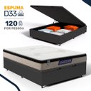 Ver imagem 2 de Cama Box Baú com Colchão Gazin de Espuma D33 Pillow In Force Mid Casal 138cm