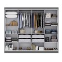Ver imagem 2 de Guarda-roupa Casal Monte 8 Portas 4 Gavetas 100% Mdf com Espelho Onix - Pnr Móveis