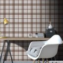 Ver imagem 4 de Papel de Parede Xadrez Mix - Várias Cores - Marrom