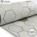 Ver imagem 3 de Papel de Parede Lavavel para Banheiro Cozinha Revestimento Fosco Mármore Colméia - 0,58 x 1,00m