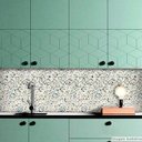 Ver imagem 1 de Papel de Parede Lavavel para Banheiro Cozinha Revestimento Brilho Granilite Mentol - 0,58 x 1,00m