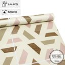 Ver imagem 2 de Papel de Parede Lavavel para Banheiro Cozinha Revestimento Fosco Madeira Geométrico - 0,58 x 1,00m