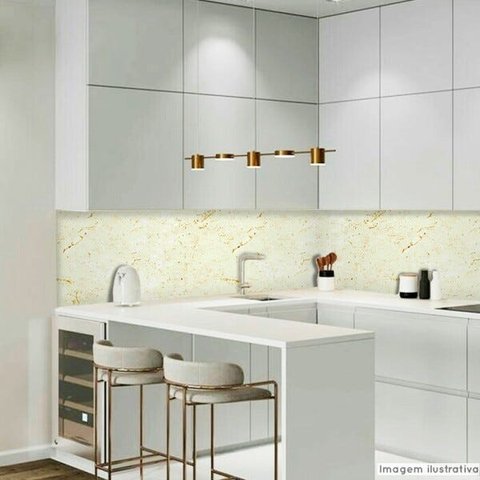 Papel de Parede Lavavel para Banheiro Cozinha Revestimento Brilho Mármore Itáiia - 0,58 x 1,00m