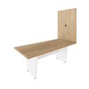Ver imagem 3 de Mesa de Escritório 2,00m e Painel de Tv com Passa Cabos F5 Cor:macadâmia com Branco