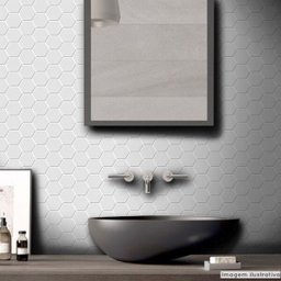 Papel de Parede Pastilha para Cozinha Colmeia - Varias Cores - Cinza - 2