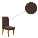 Ver imagem 4 de Kit 2 Cadeiras de Jantar Elen Veludo Freijó Moca Tana Decor DJ Móveis