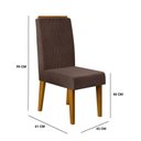 Ver imagem 5 de Kit 2 Cadeiras de Jantar Elen Veludo Freijó Moca Tana Decor DJ Móveis