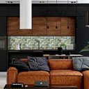 Ver imagem 1 de Papel de Parede Lavavel para Banheiro Cozinha Revestimento Fosco Madeira Cubos - 0,58 x 1,00m