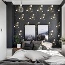 Ver imagem 1 de Papel de Parede Floral Modern - Várias Cores - Preto