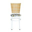 Ver imagem 3 de 6 Cadeiras para Mesa Branca Hawai Palha Assento Floral:floral Orquídea