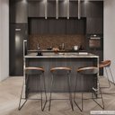 Ver imagem 1 de Papel de Parede Lavavel para Banheiro Cozinha Revestimento Brilho Chevron Wood - 0,58 x 1,00m