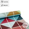 Papel de Parede Lavavel para Banheiro Cozinha Revestimento Brilho Azulejo Triângulo Color - 0,58 x 1 - 2