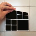 Ver imagem 3 de Adesivo Destacável Pastilha para Cozinha Big Preto - 20 x 20cm - 18 unidades