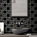 Ver imagem 1 de Adesivo Destacável Pastilha para Cozinha Big Preto - 20 x 20cm - 18 unidades