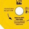 Disco de Corte para Vidro - Med. 110 X 15 X 20 Mm - Eda - 3