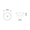 Ver imagem 3 de Cuba de Apoio Roca / Incepa Loft R1 35x35 1850970087108 Redonda Matte Black