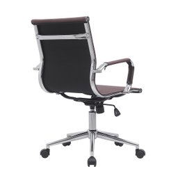 Kit 8 Cadeiras de Escritório Diretor Eames em Couro - Café - 5