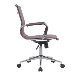 Kit 8 Cadeiras de Escritório Diretor Eames em Couro - Café - 4