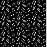 Papel de Parede Notas Musicais - Várias Cores - Preto - 3