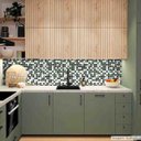 Ver imagem 1 de Papel de Parede Lavavel para Banheiro Cozinha Revestimento Brilho Pastilha - Várias Cores - Verde