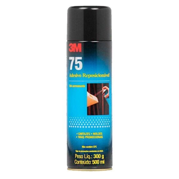 Adesivo Cola Spray 75 Reposicionável 3M 300g - 1