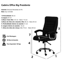 Ver imagem 5 de Cadeira de Escritório Giratória Presidente Big com Molas Ensacadas Preto