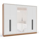 Ver imagem 4 de Guarda Roupa Casal 242,1cm 6 Portas com Espelho 240852 Valência Politorno Móveis